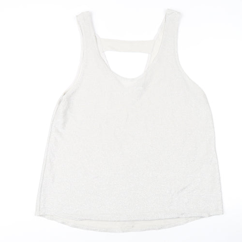 Next Women's Silver Tank Top, Size 20, Viscose Blend