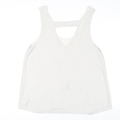 Next Women's Silver Tank Top, Size 20, Viscose Blend