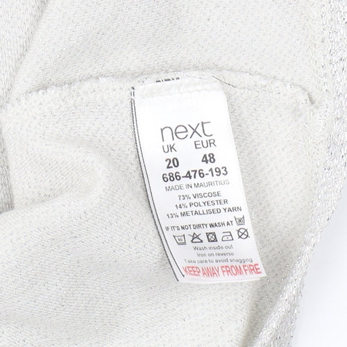 Next Women's Silver Tank Top, Size 20, Viscose Blend