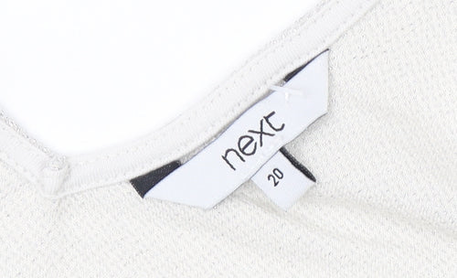 Next Women's Silver Tank Top, Size 20, Viscose Blend