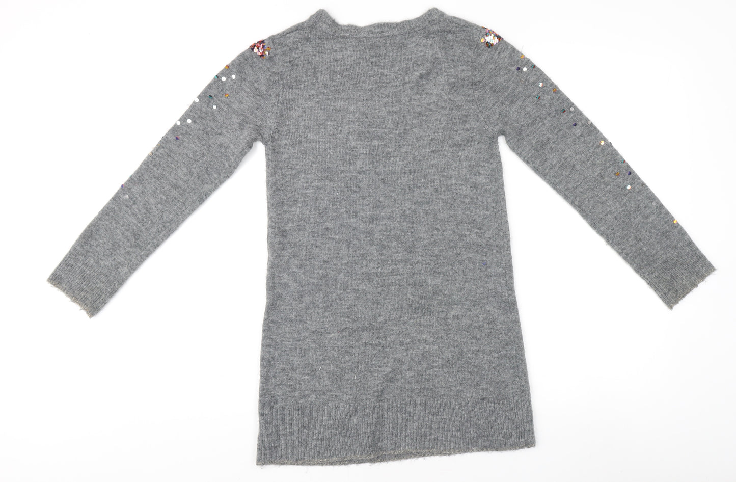 John Lewis Grey Sequin Jumper Teens Size 10 Pullover
