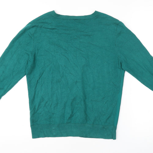 Oasis Women's Floral Green Cardigan, M, Long Sleeve