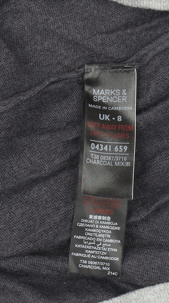 Marks and Spencer Women's Grey Jumper Size 8