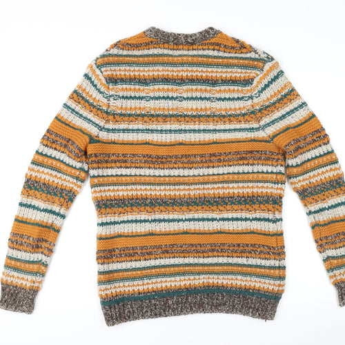 Zara Women's Multicoloured Striped Knit Pullover Jumper