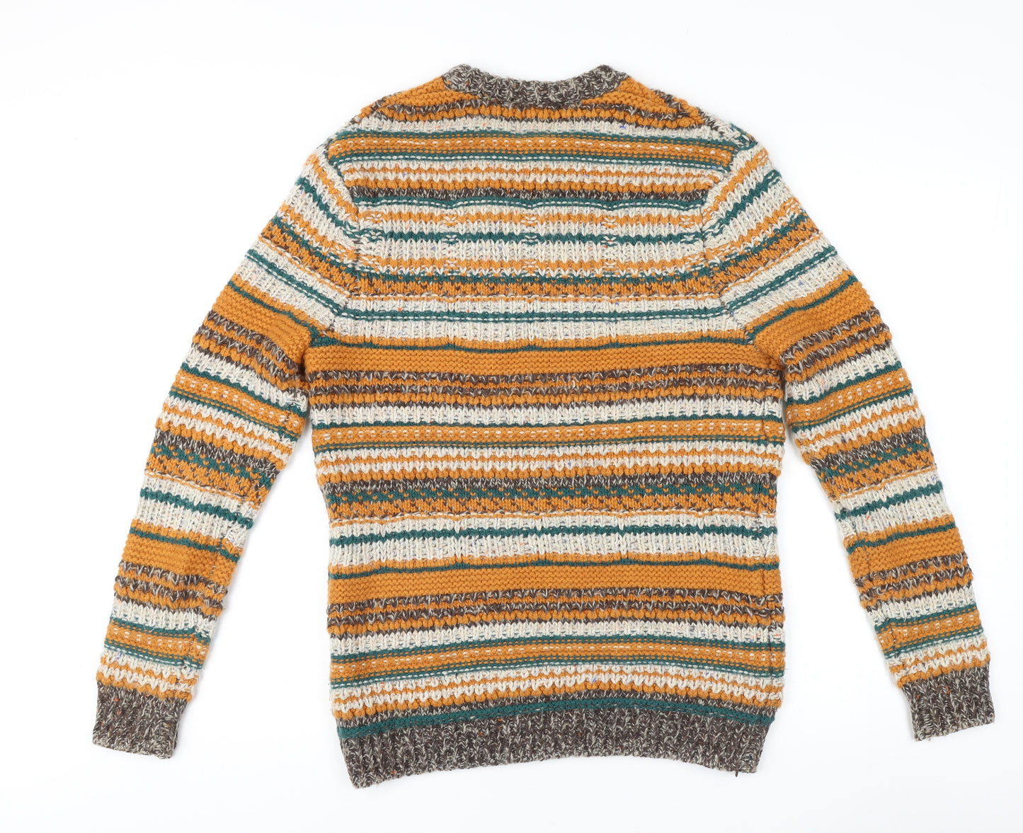 Zara Women's Multicoloured Striped Knit Pullover Jumper