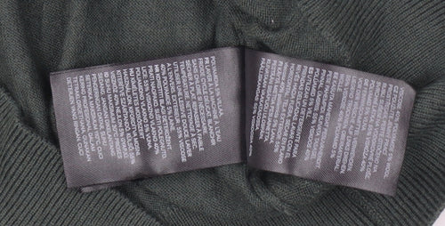 H&M Women's Green Pullover Jumper M Button Accent
