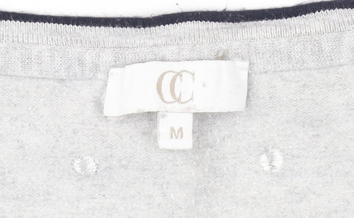 Women's Grey Polka Dot Pullover Jumper M