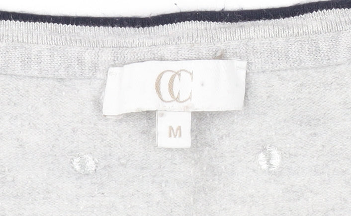 Women's Grey Polka Dot Pullover Jumper M