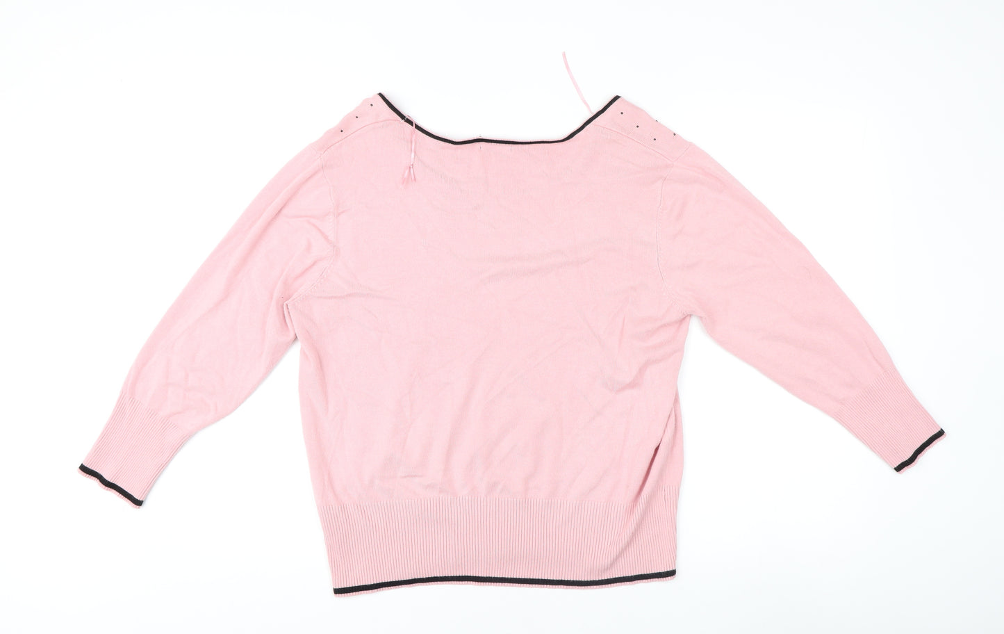 Roman Originals Women's Pink Polka Dot Jumper Size 20