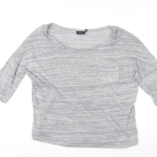 Next Women's Grey 3/4 Sleeve Top Size 14