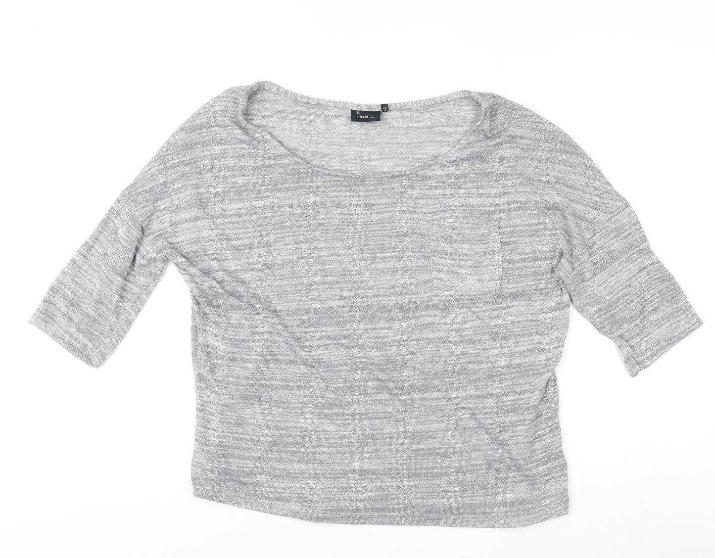 Next Women's Grey 3/4 Sleeve Top Size 14