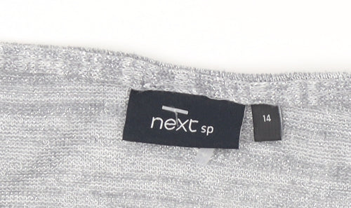 Next Women's Grey 3/4 Sleeve Top Size 14
