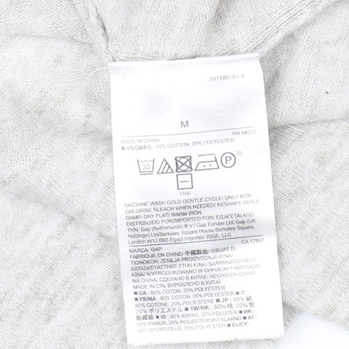 Gap Women's Grey Pullover Jumper with Hood, Size M