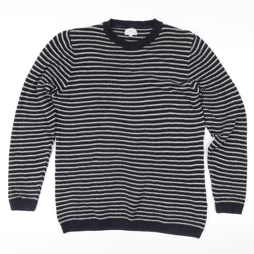 Next Women's Blue Striped Knit Jumper, Size M