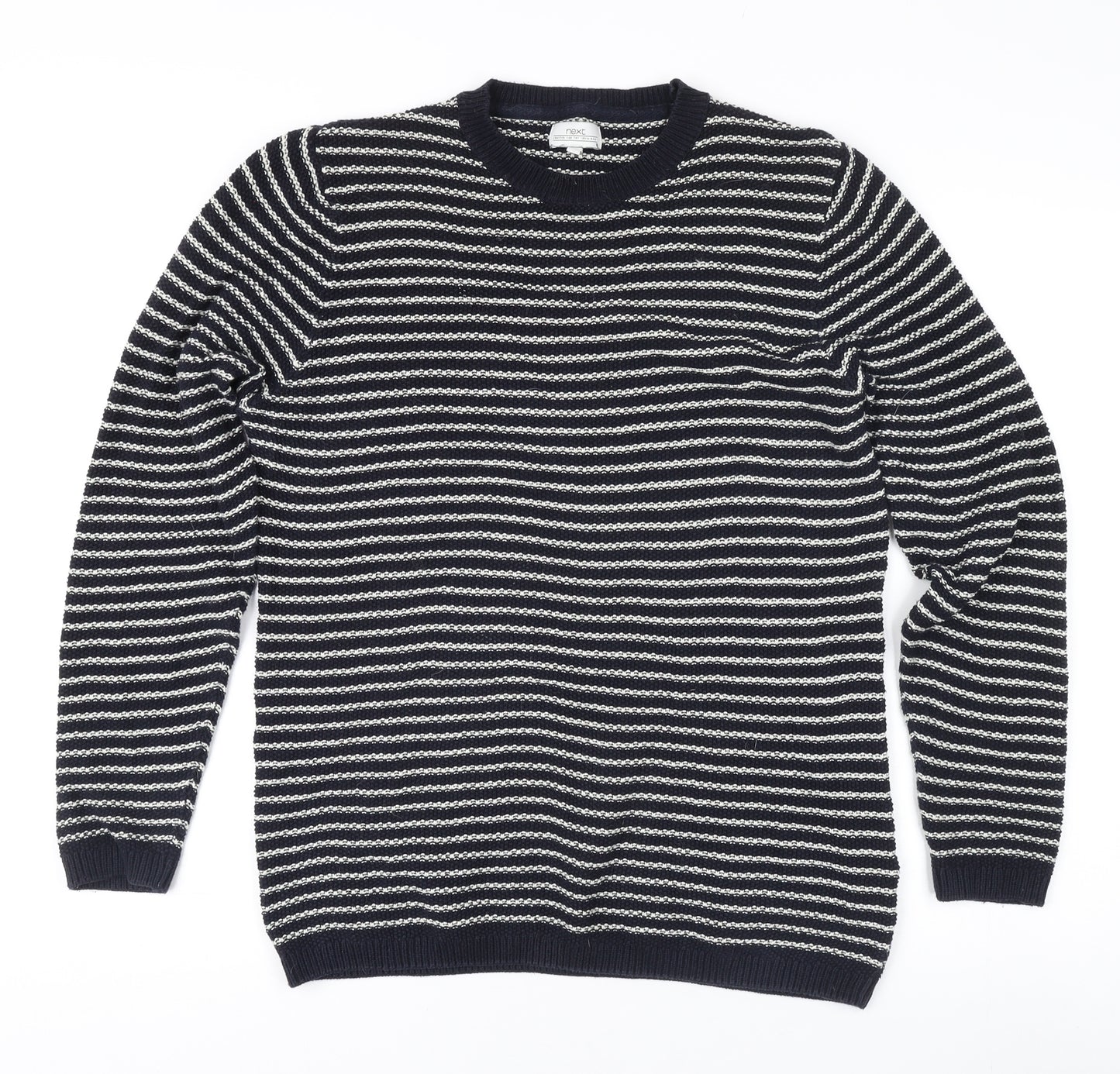 Next Women's Blue Striped Knit Jumper, Size M