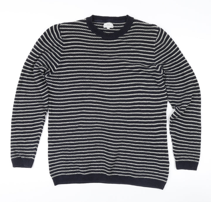 Next Women's Blue Striped Knit Jumper, Size M