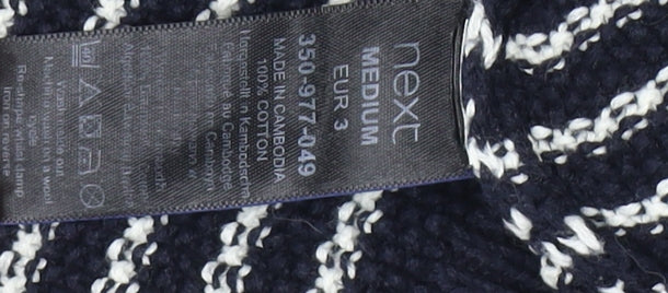 Next Women's Blue Striped Knit Jumper, Size M