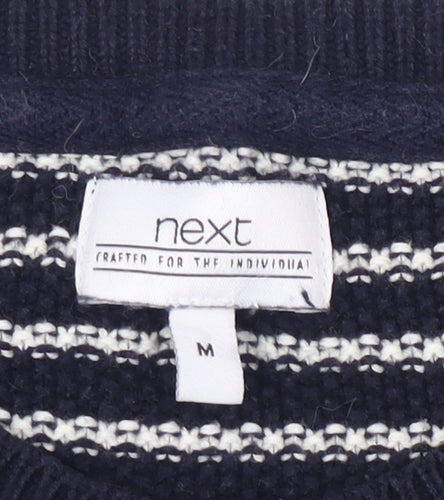Next Women's Blue Striped Knit Jumper, Size M