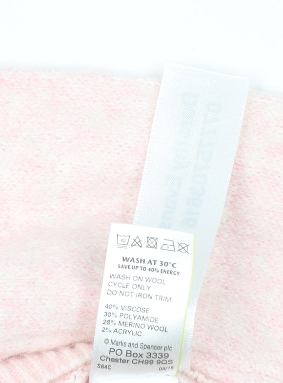 Marks and Spencer Pink Crew Neck Pullover Jumper, Size 12