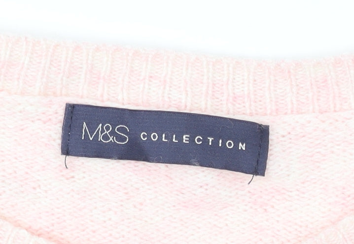 Marks and Spencer Pink Crew Neck Pullover Jumper, Size 12