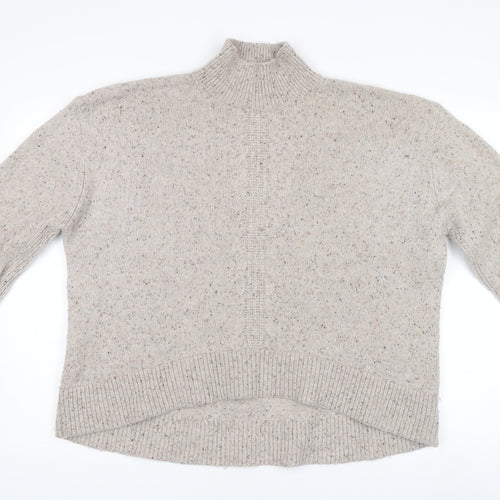 John Lewis Beige Mock Neck Women's Pullover Size 16