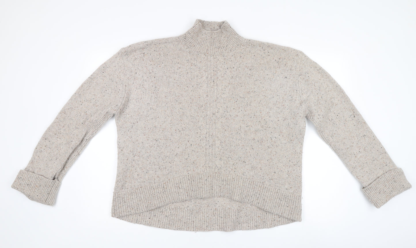 John Lewis Beige Mock Neck Women's Pullover Size 16