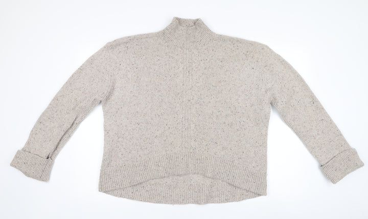 John Lewis Beige Mock Neck Women's Pullover Size 16