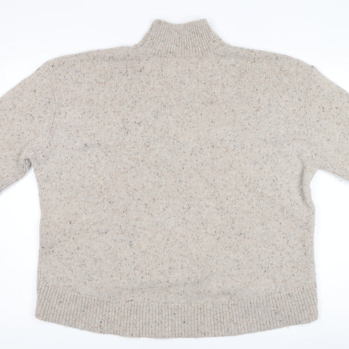 John Lewis Beige Mock Neck Women's Pullover Size 16
