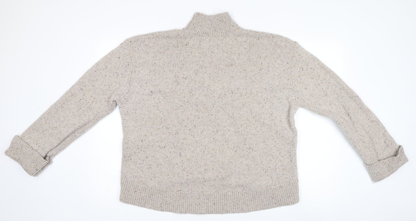 John Lewis Beige Mock Neck Women's Pullover Size 16