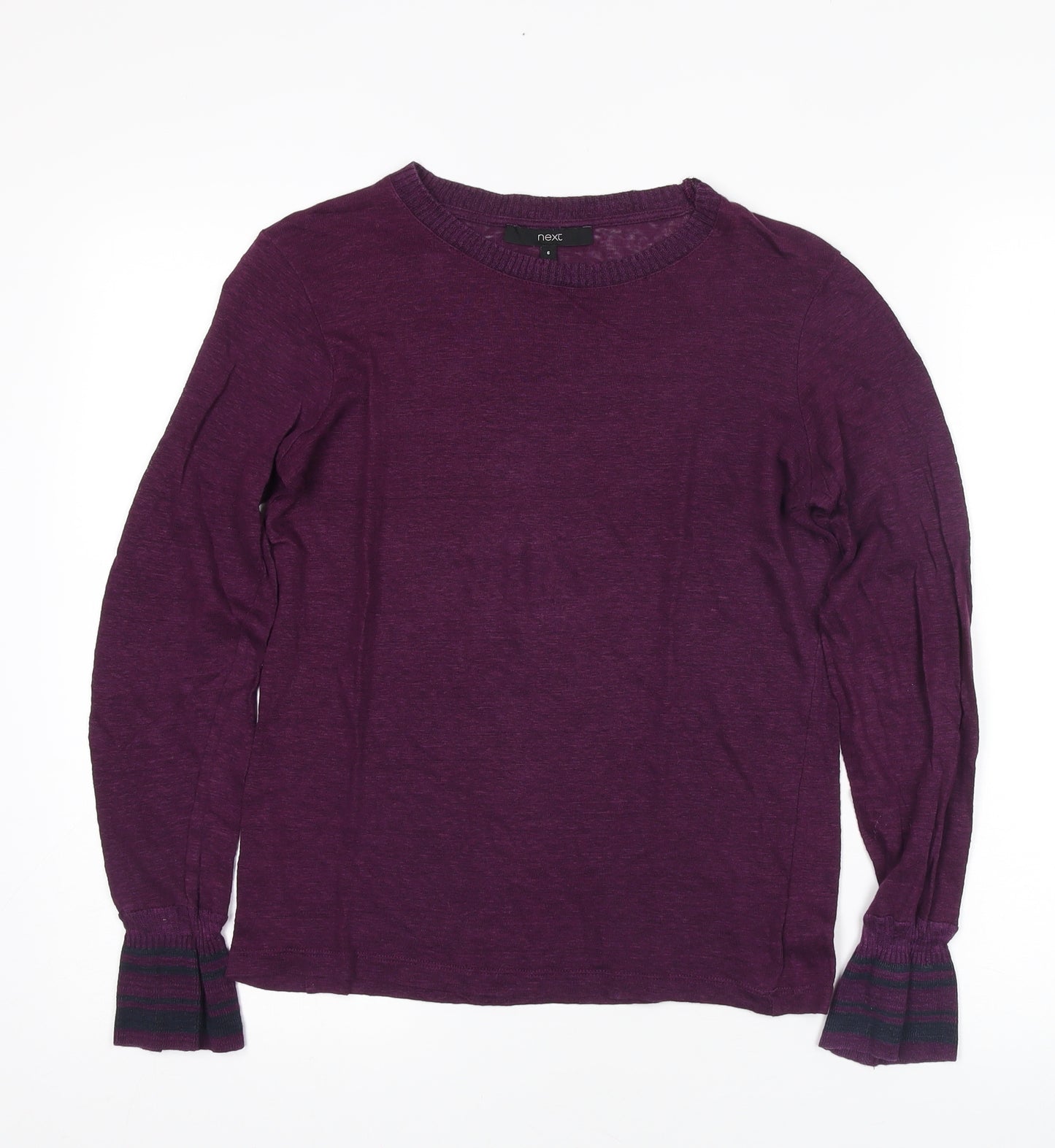 Next Women’s Purple Linen Pullover Jumper Size 6