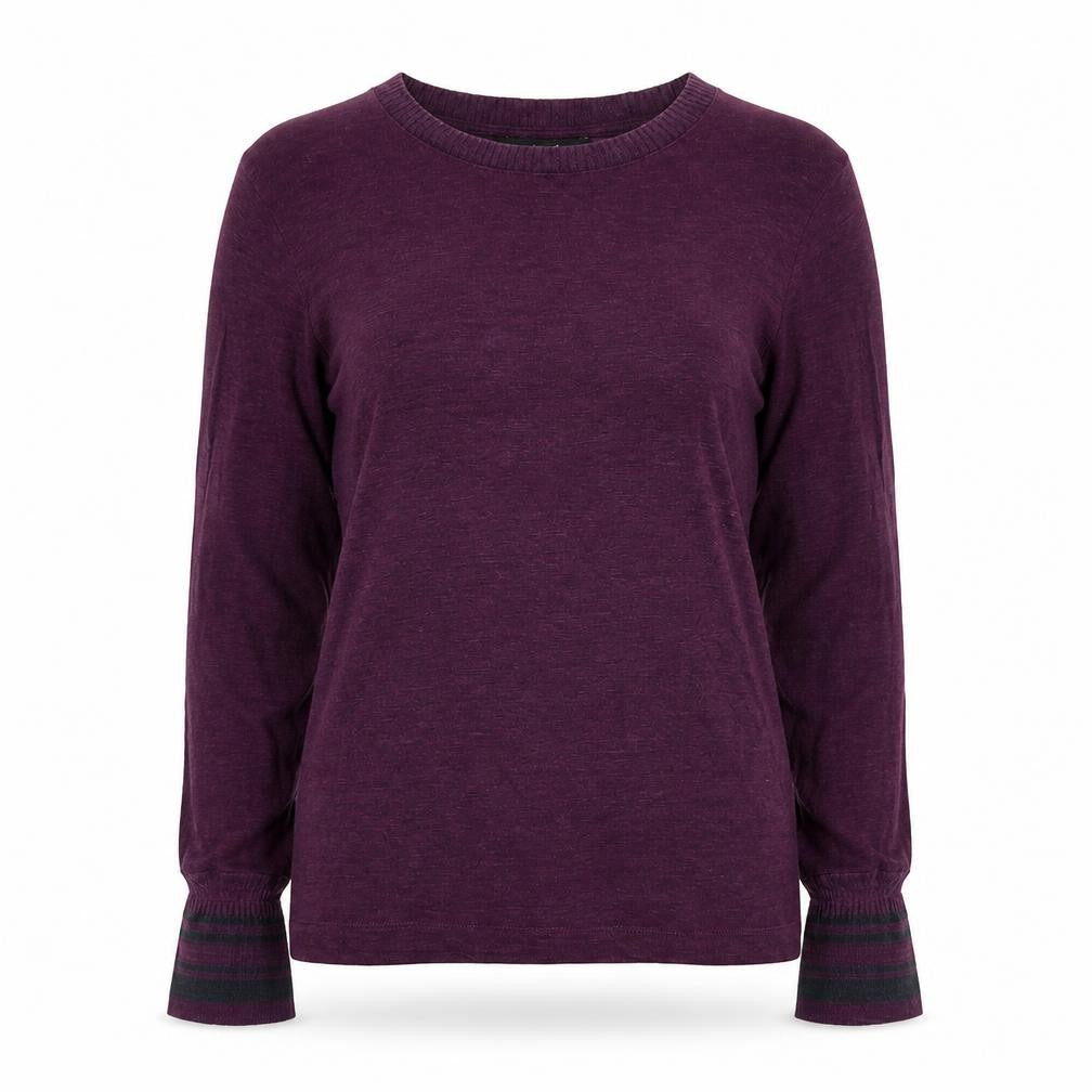 Front view of Next Women’s Purple Linen jumper, size UK 6