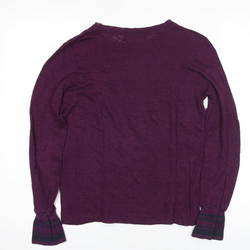 Next Women’s Purple Linen Pullover Jumper Size 6