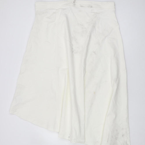 Marks and Spencer Women's White Midi Skirt Size 20