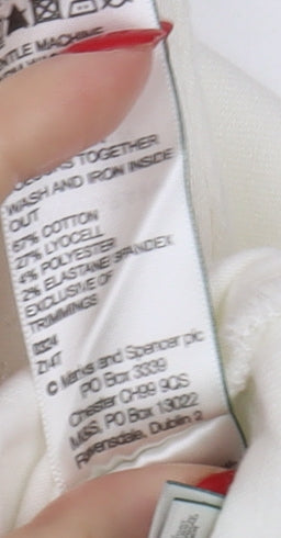 Marks and Spencer Women's White Midi Skirt Size 20