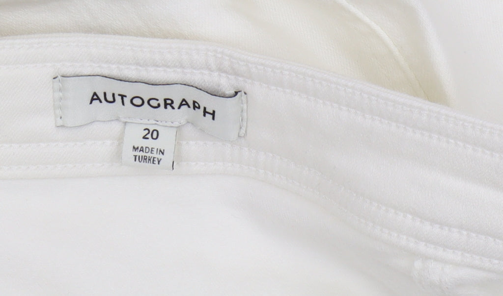 Marks and Spencer Women's White Midi Skirt Size 20