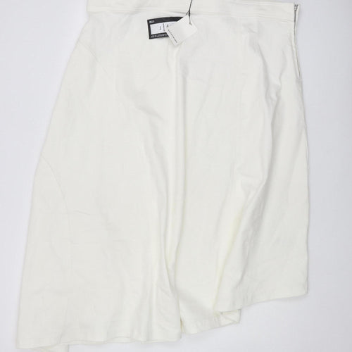 Marks and Spencer Women's White Skirt, Size 22