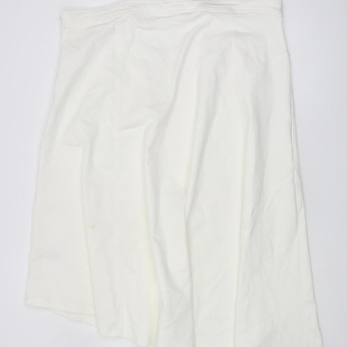 Marks and Spencer Women's White Skirt, Size 22