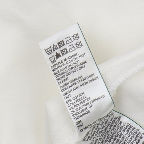 Marks and Spencer Women's White Skirt, Size 22