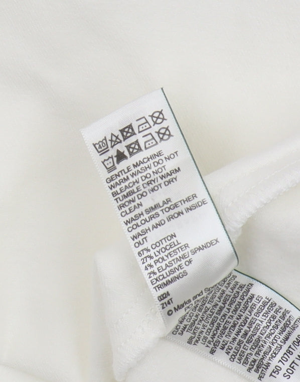 Marks and Spencer Women's White Skirt, Size 22