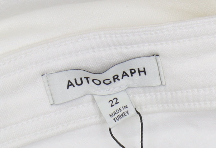 Marks and Spencer Women's White Skirt, Size 22