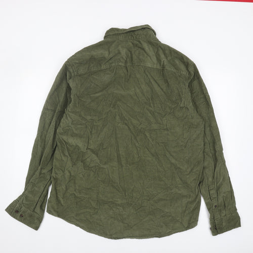 Cotton Traders Men's Green Long Sleeve Shirt L