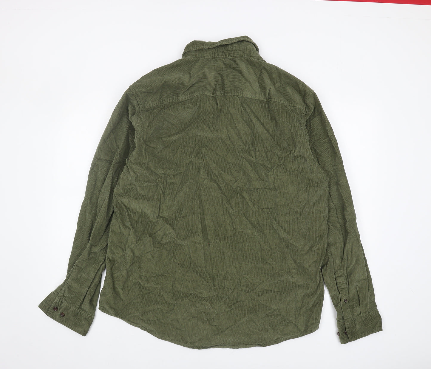 Cotton Traders Men's Green Long Sleeve Shirt L