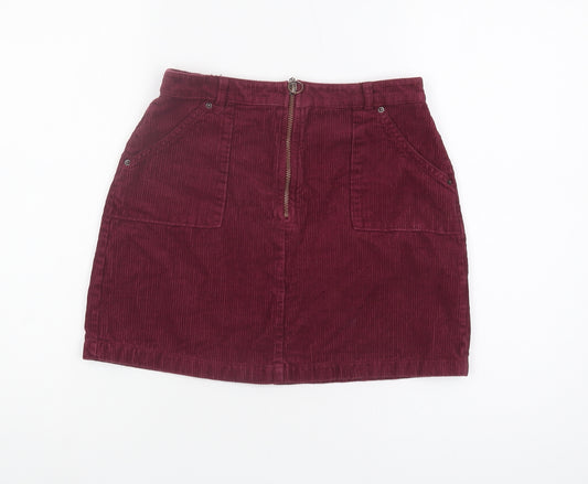Marks and Spencer Girls Red Corduroy Skirt 11-12 Years