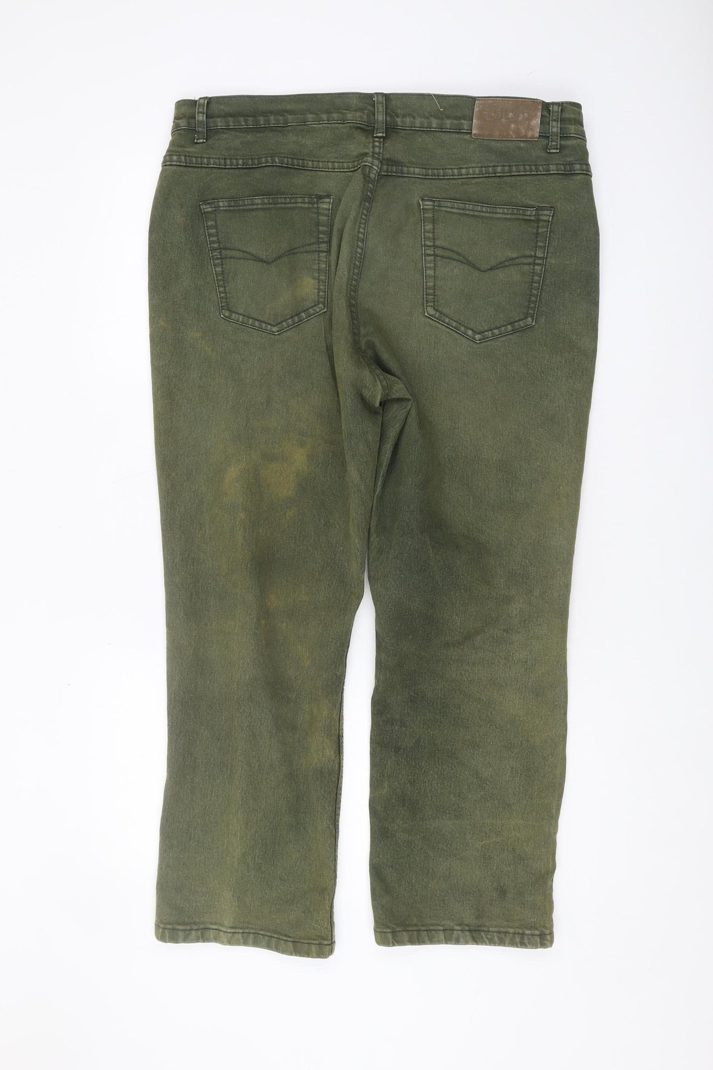 Cotton Traders Women's Green Straight Jeans Size 18