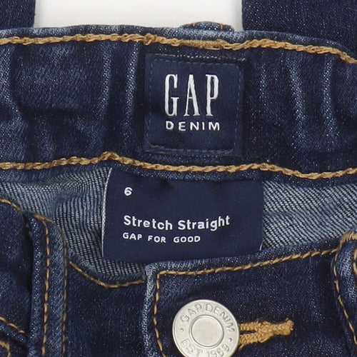 GAP Boys Blue Stretch Straight Jeans 6 Years