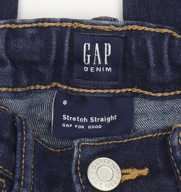 GAP Boys Blue Stretch Straight Jeans 6 Years