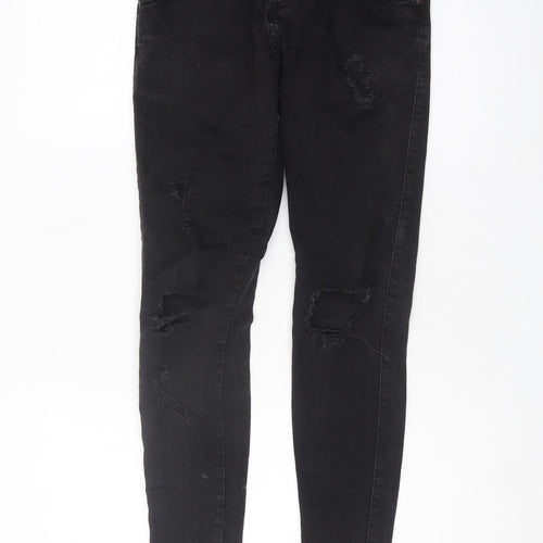 SikSilk Women's Black Skinny Distressed Jeans XS