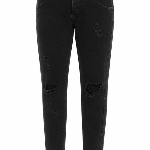SikSilk Women's Black Skinny Distressed Jeans XS