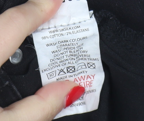 SikSilk Women's Black Skinny Distressed Jeans XS