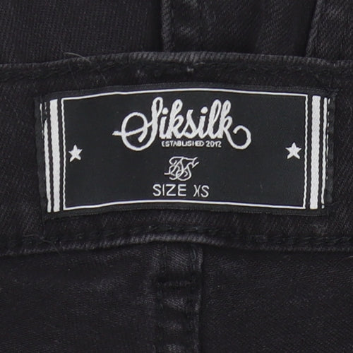SikSilk Women's Black Skinny Distressed Jeans XS